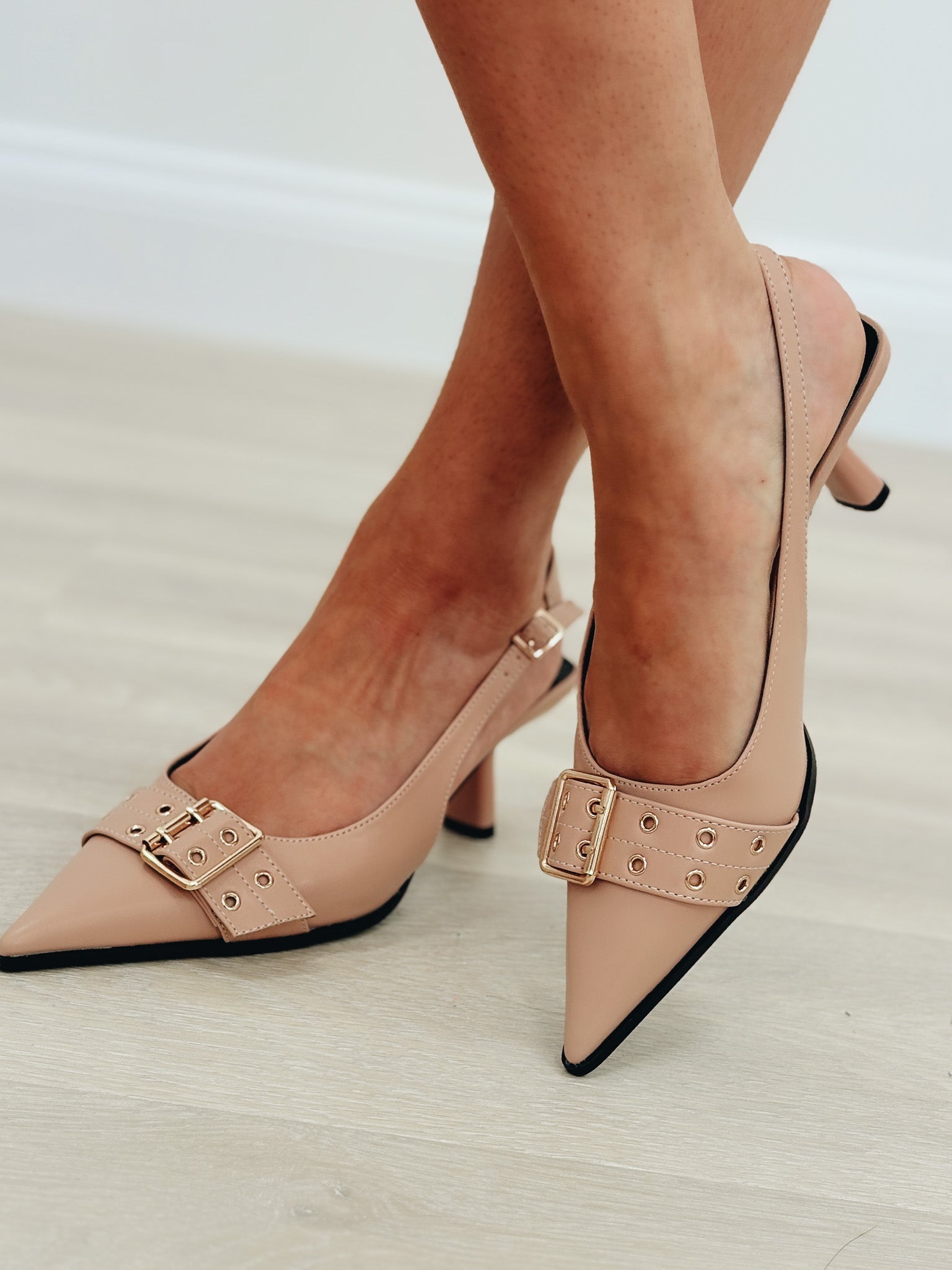 Verity Slingback High Heel - Beige