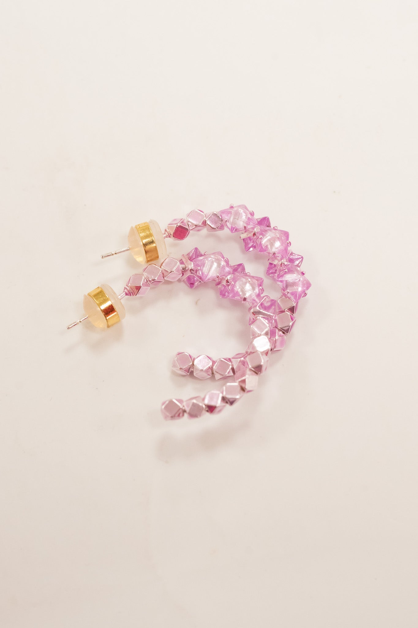 It Girl Earrings - Metallic Tickle Me Pink