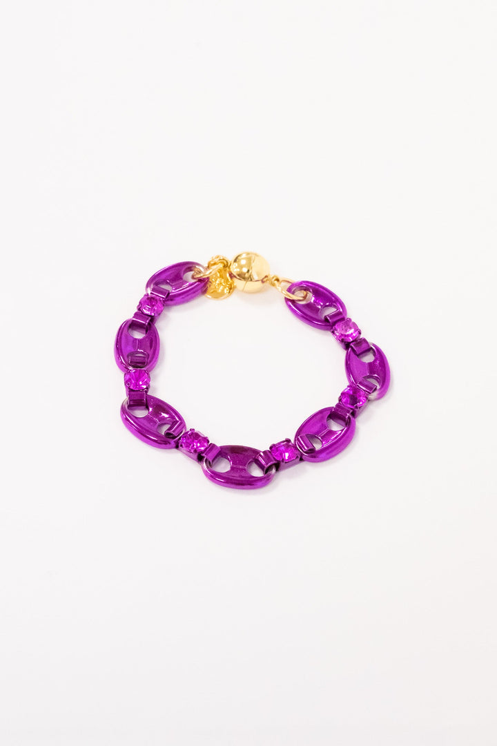 In The Club Bracelet - Liquid Metallic Magenta Muse