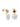 Heart Song Earrings - Gold Metallic Pearl White
