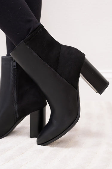 Mover Pointed Toe Ankle Booties - Black