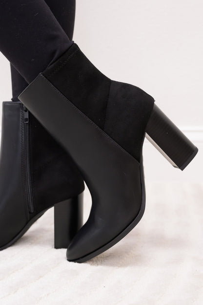 Mover Pointed Toe Ankle Booties - Black