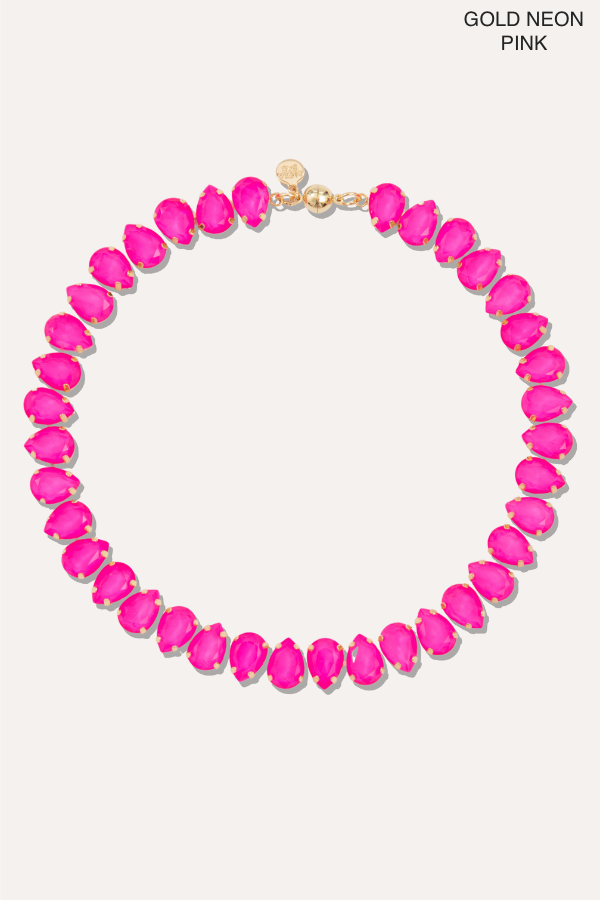 The BABE Neon Crystal Necklace - Multiple Colors!