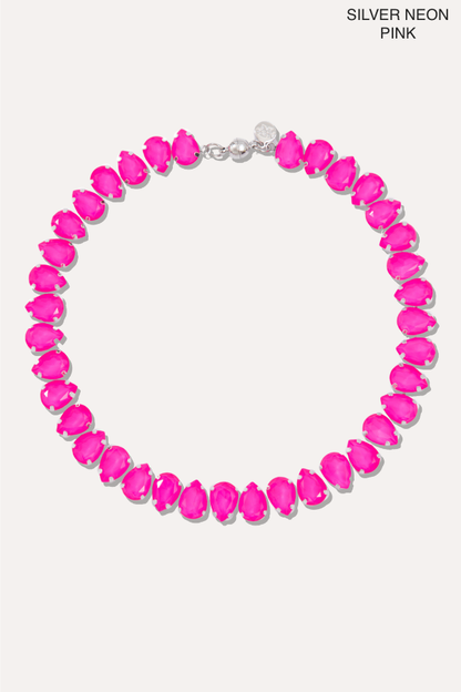 The BABE Neon Crystal Necklace - Multiple Colors!