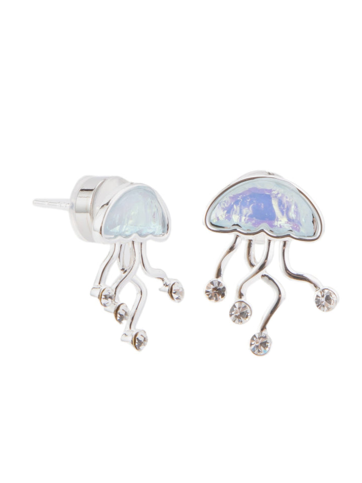 Jelly Earrings - Liquid Metallic Pearl White
