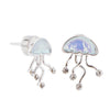Jelly Earrings - Liquid Metallic Pearl White