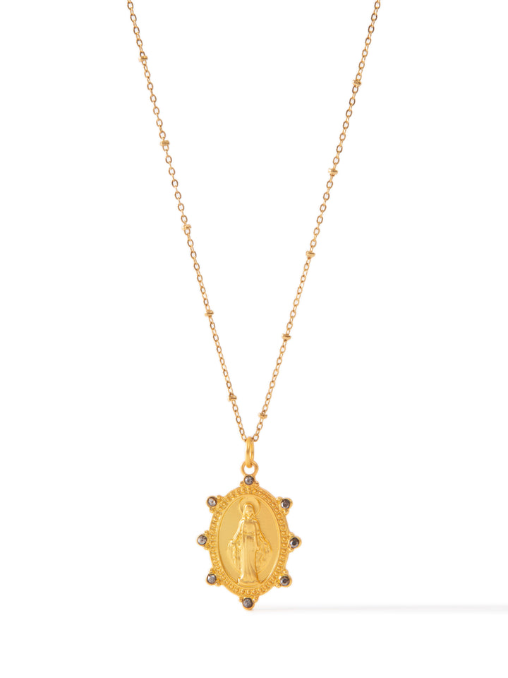 I Give You My Heart Necklace - Matte Gold