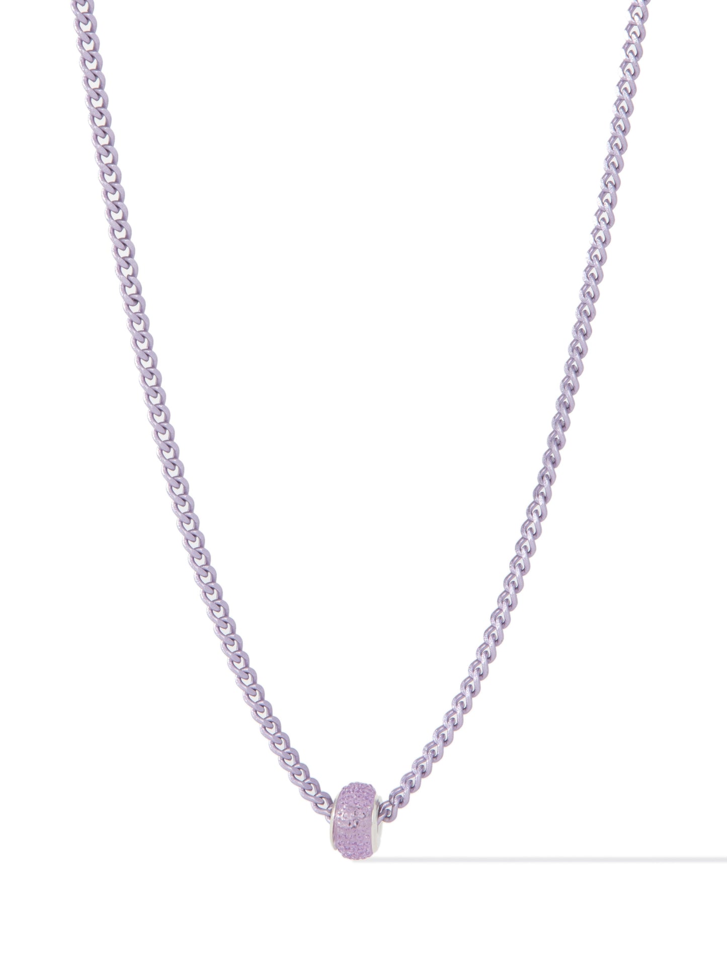 Hey You Necklace - Metallic Lavender