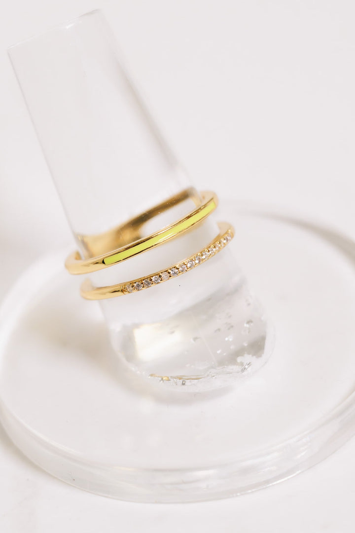 Neon Summer Ring - Gold Yellow