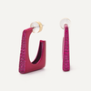 Evelyn Earrings - Metallic Magenta