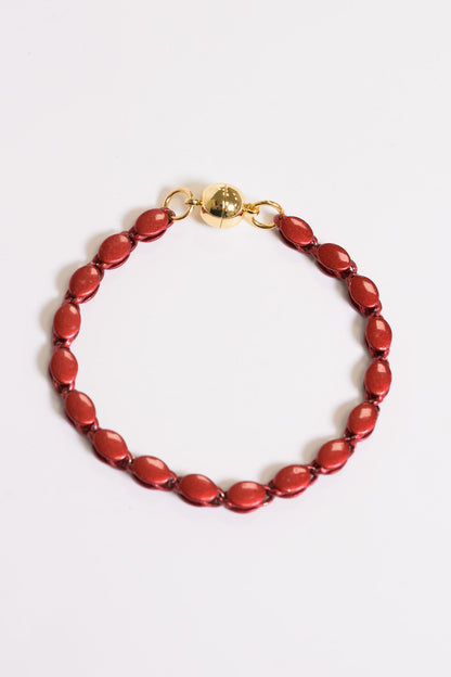 Penelope Bracelet - Metallic Merlot