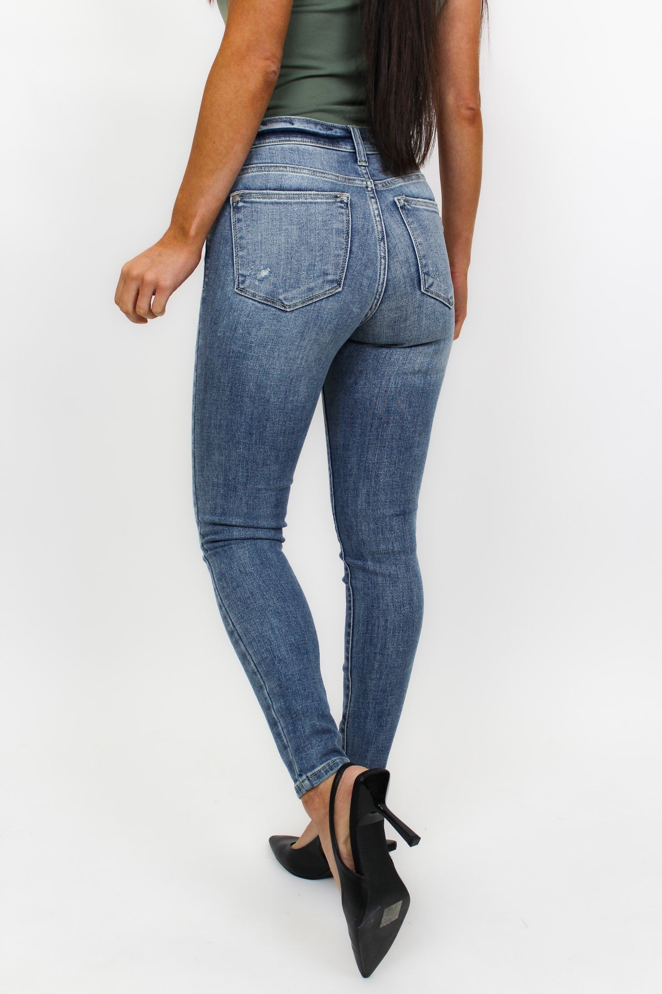 Judy Blue Memory Lane Mid Rise Skinny Jeans