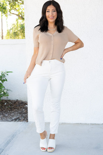 Judy Blue The Way You Move Mid Rise Braided Relaxed Jeans *JB