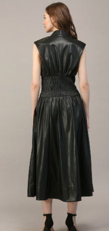 Something To Have Faux Leather Dress - 2 Colors!