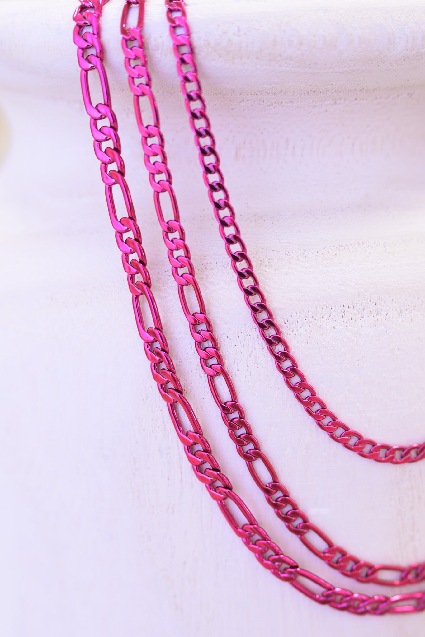 Let's Stay Together Necklace - Liquid Metallic Ruby Kiss