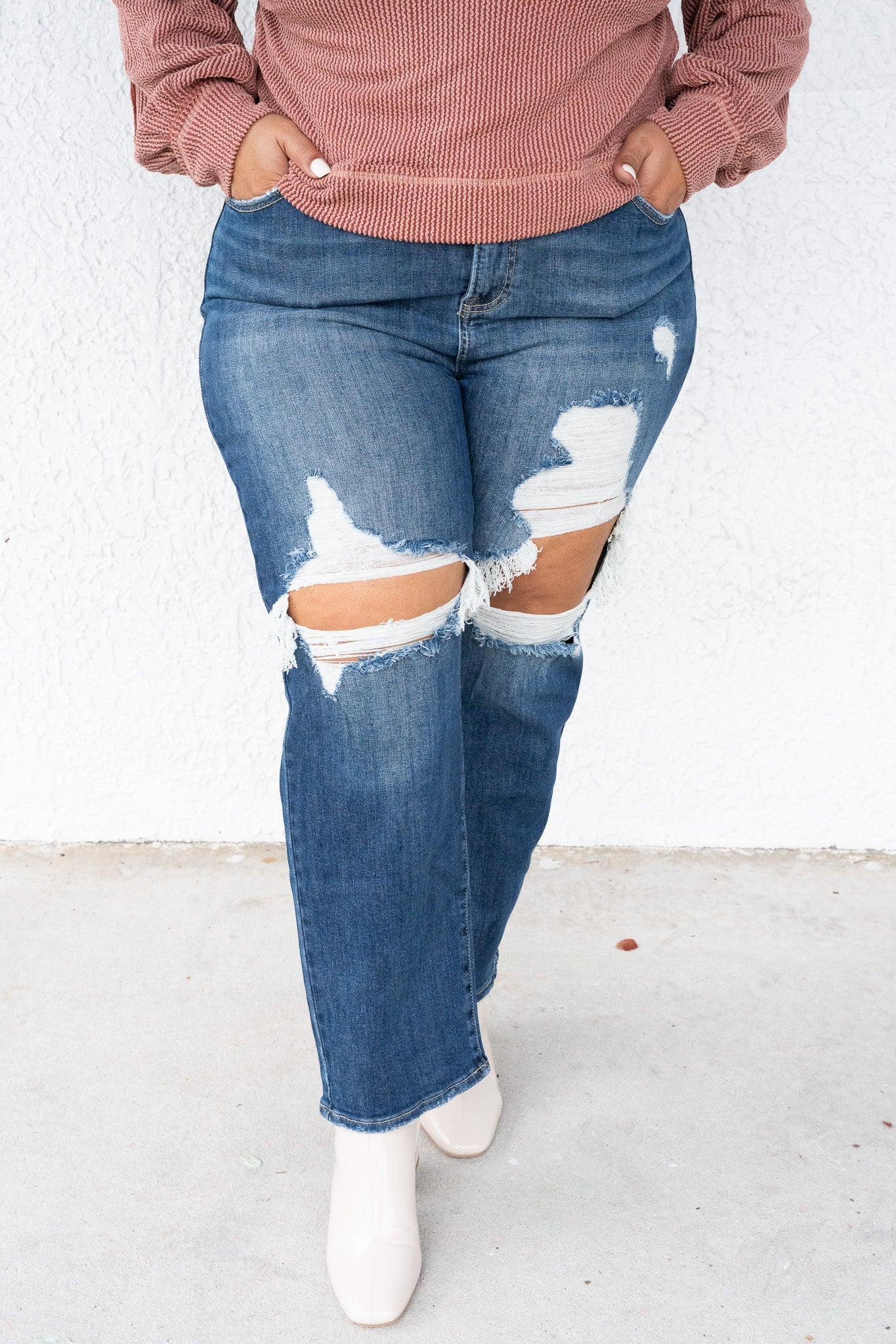 Risen Cali Girl Slim Straight Jeans - Dark