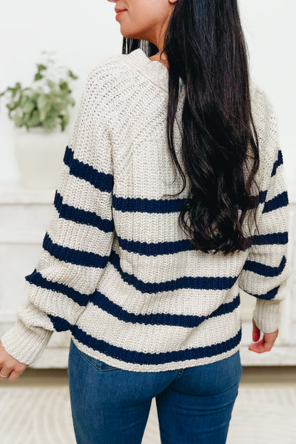 Yearning Your Stripes Cardigan