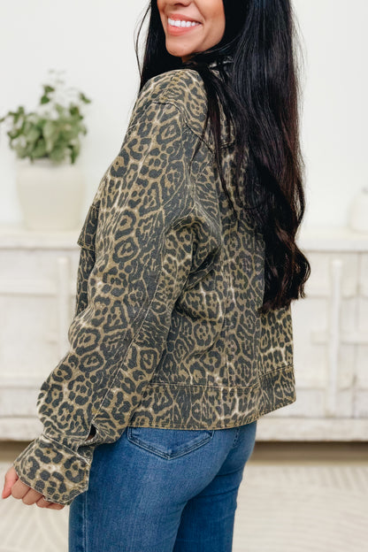 Mountain Top Views Leopard Jacket