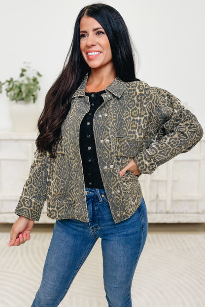 Mountain Top Views Leopard Jacket