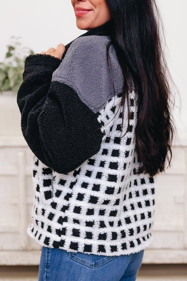 Without Further Ado Checkered Jacket