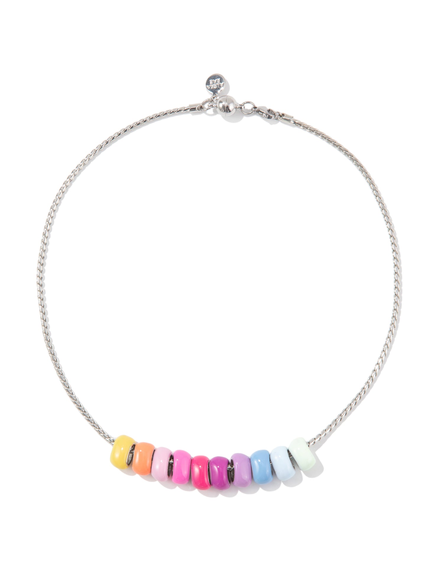 Happy Ending Necklace - Silver Pastel Multi