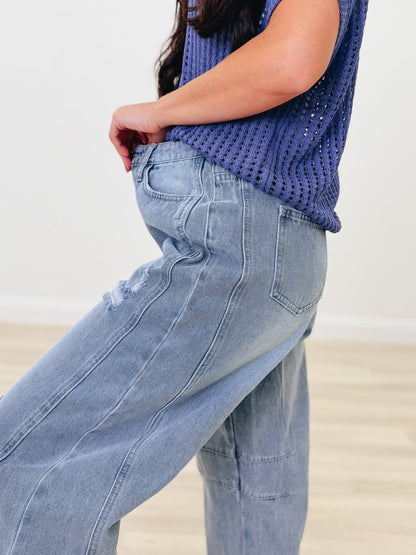 Believe You Me Barrel Jeans