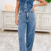 Buttoned & Bold By White Birch - Wide Leg Jeans - 2 Colors!