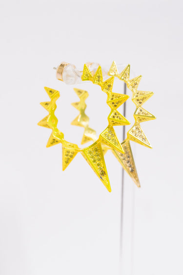 Spikey Earrings - Metallic Lemonade