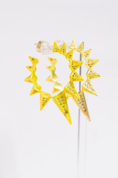 Spikey Earrings - Metallic Lemonade