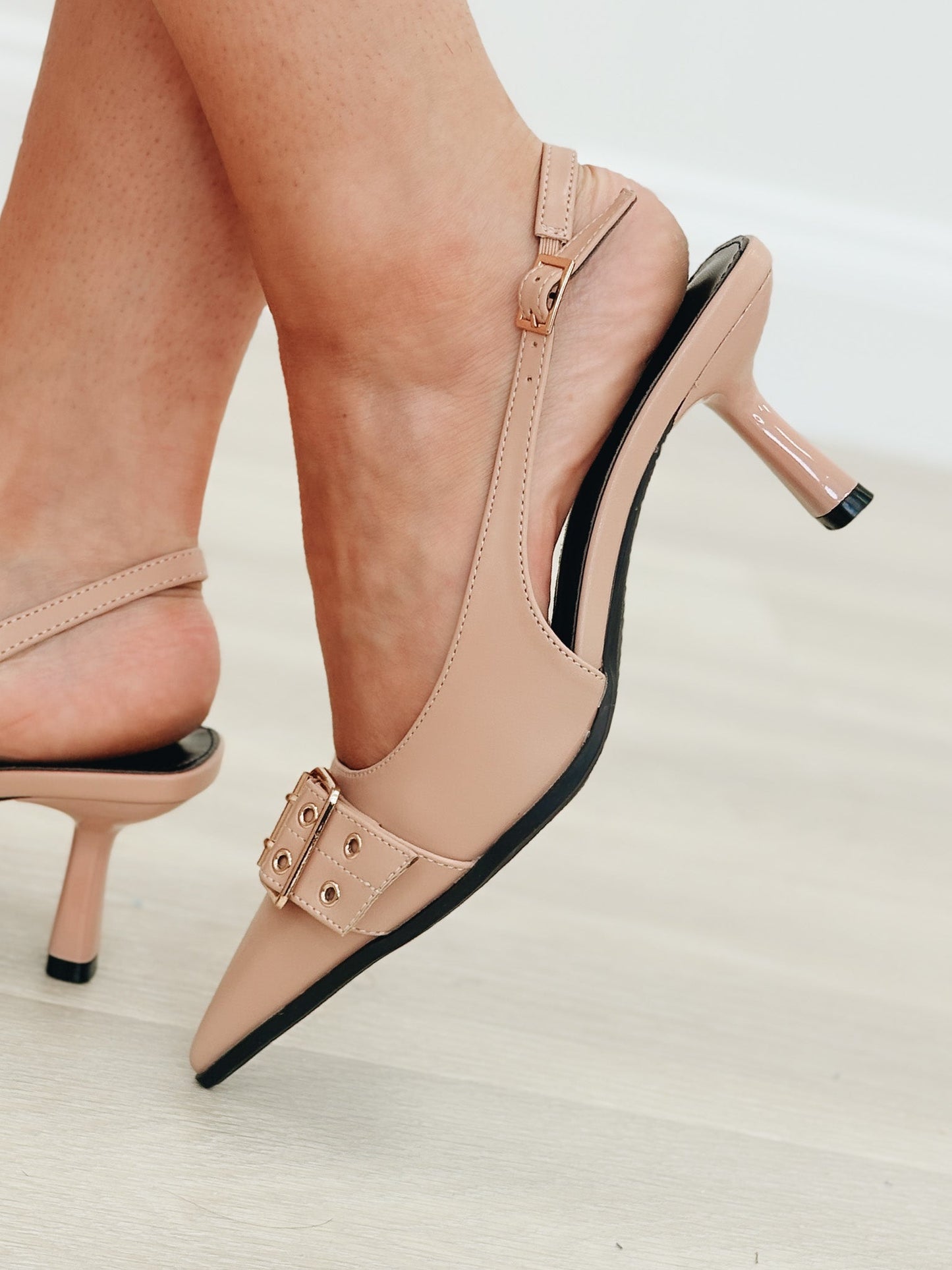 Verity Slingback High Heel - Beige