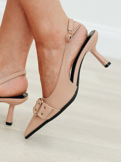 Verity Slingback High Heel - Beige