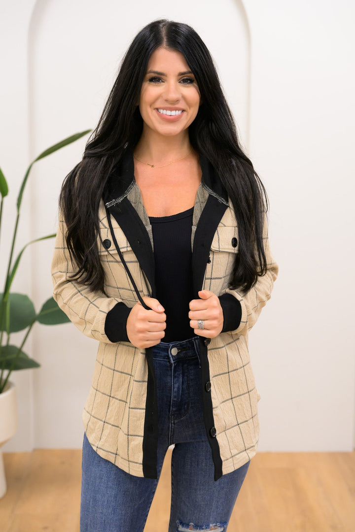 Public Square Hooded Shacket - 2 Colors!