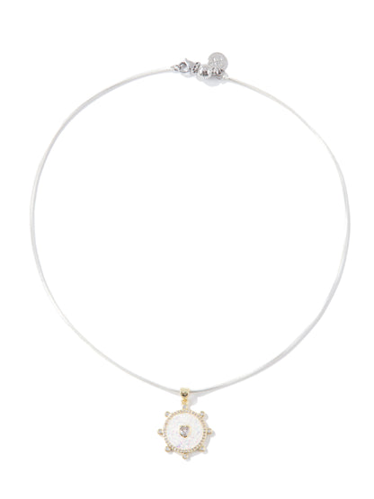 Mystic Love Necklace - Metallic Pearl White