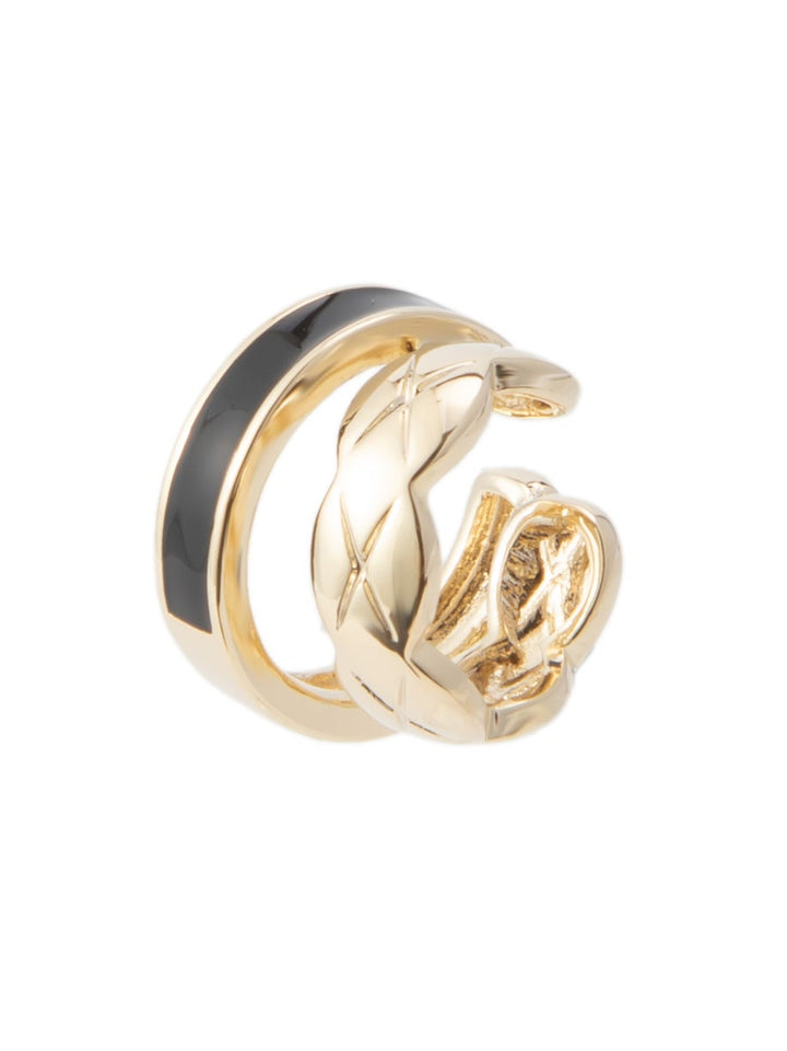 Mandy Ear Cuff - Gold Black