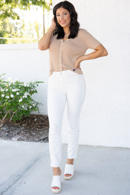 Judy Blue The Way You Move Mid Rise Braided Relaxed Jeans *JB