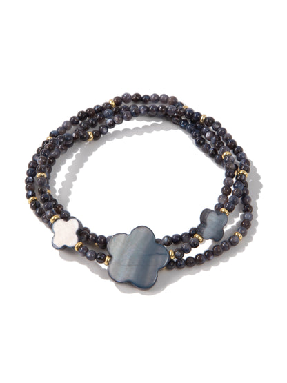 Night Flower Bracelet Set - Midnight
