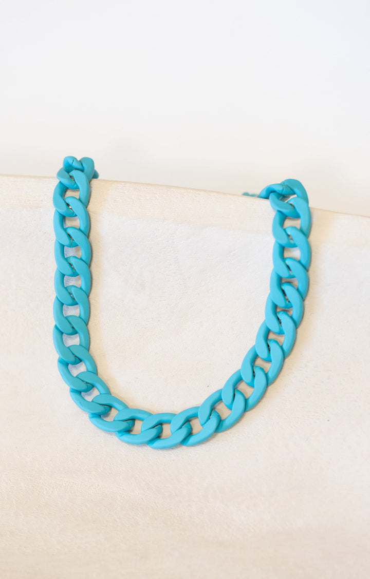 Shakira Necklace - Matte Aquamarine