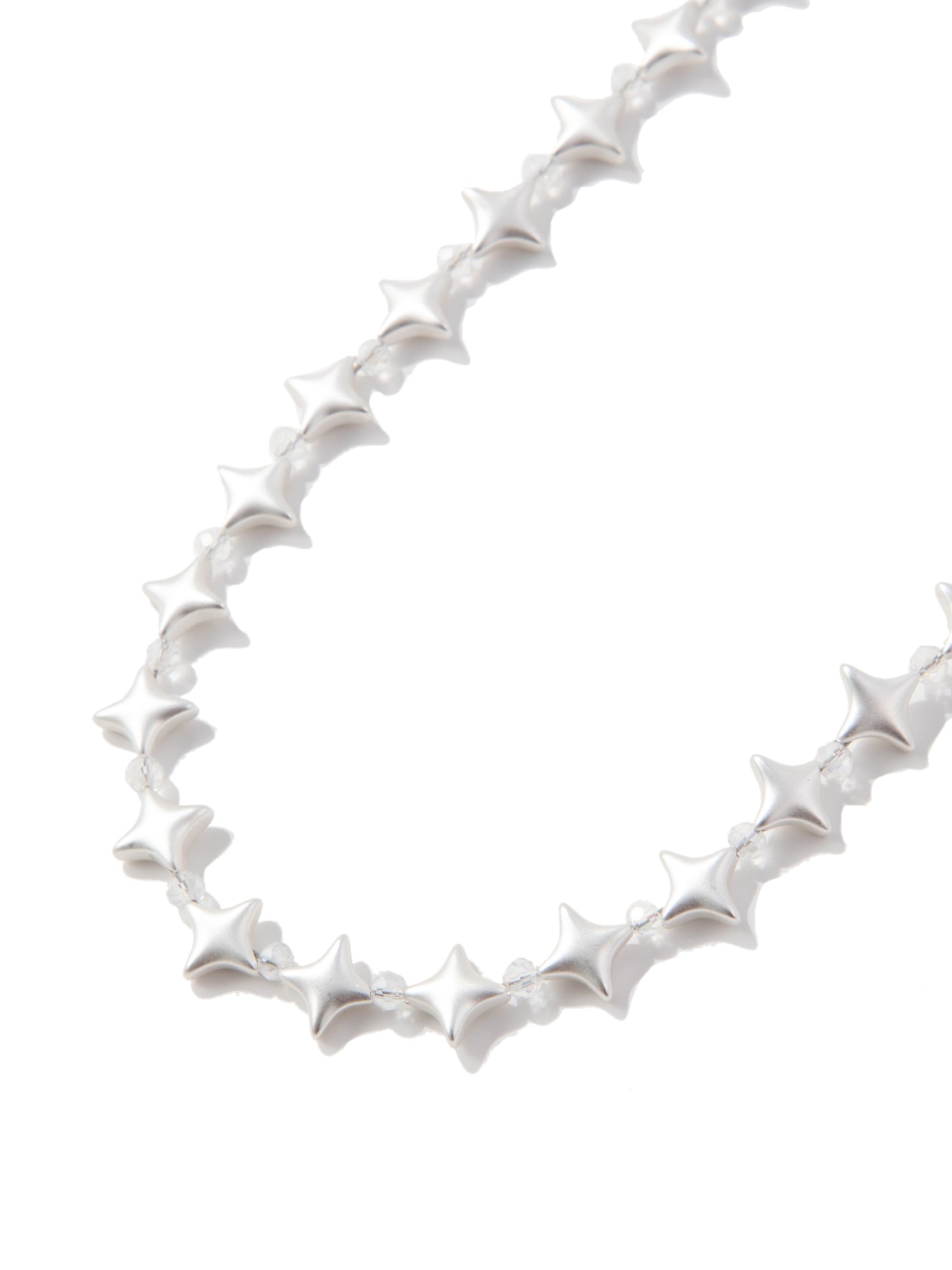 Mars Necklace - Metallic Pearl White