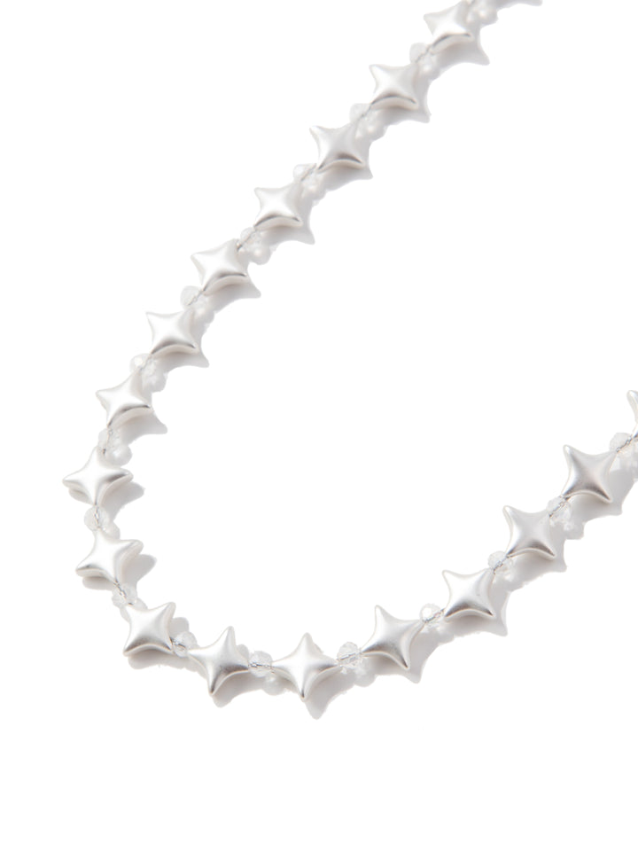 Mars Necklace - Metallic Pearl White
