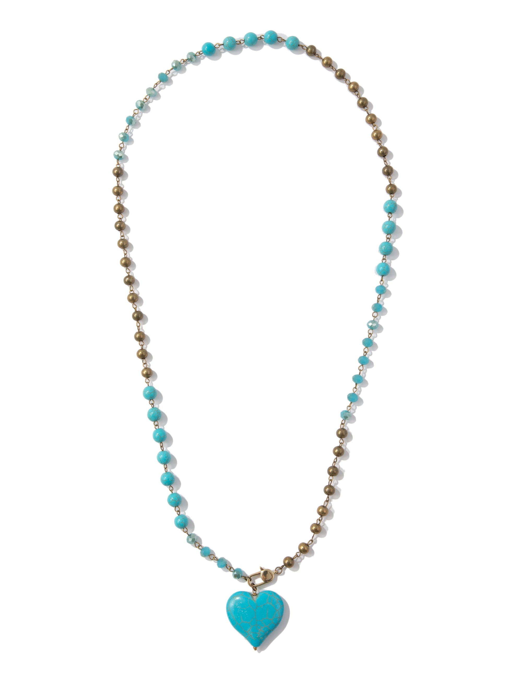 Eden Necklace - Heart Turquoise