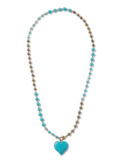 Eden Necklace - Heart Turquoise