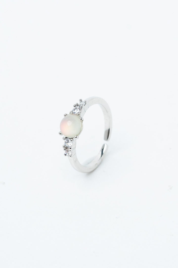 Lucinda Ring Round - Silver Opal