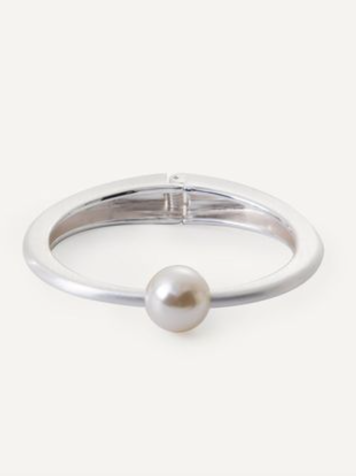 Without Me Bracelet - Metallic Pearl White