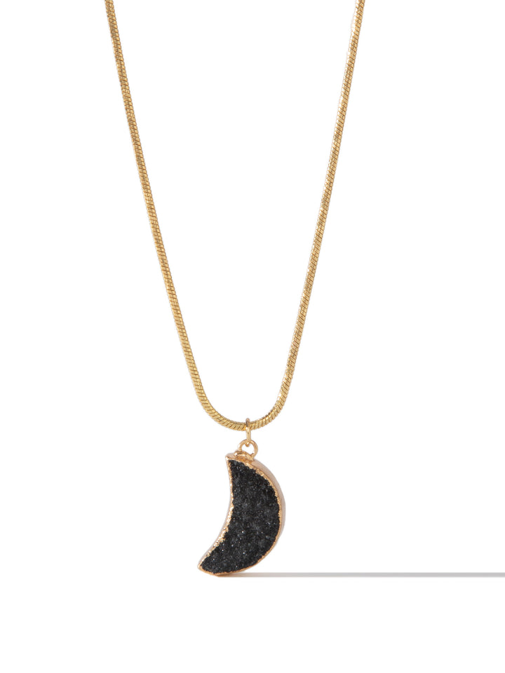 Anabella Necklace - Gold Black Moon