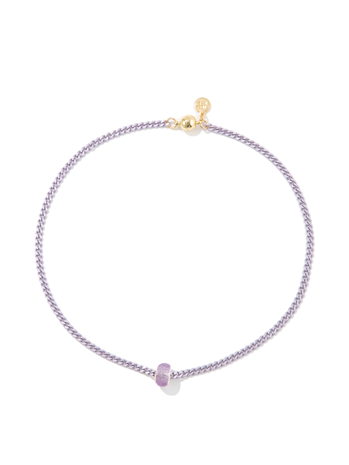 Hey You Necklace - Metallic Lavender