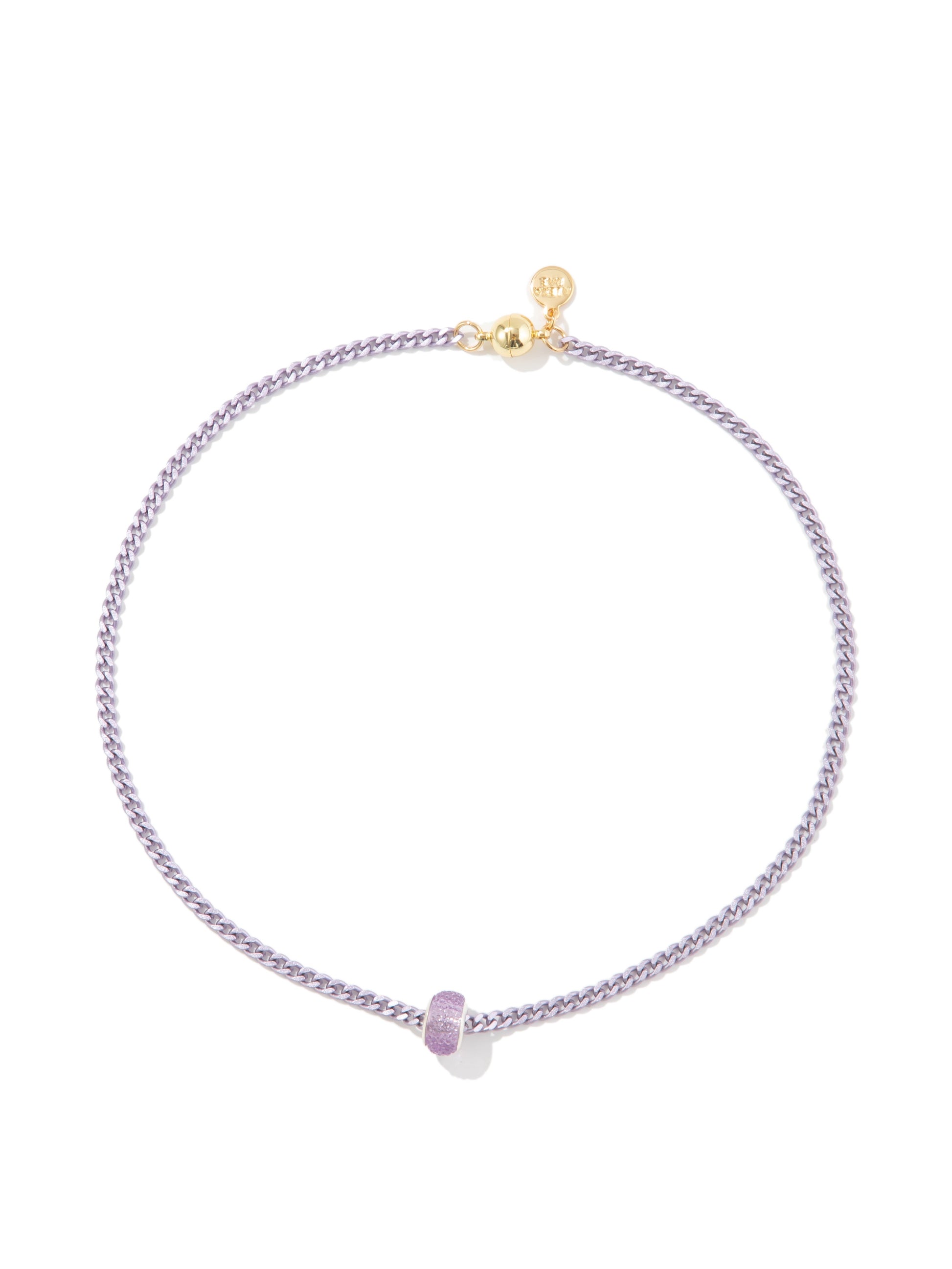 Hey You Necklace - Metallic Lavender
