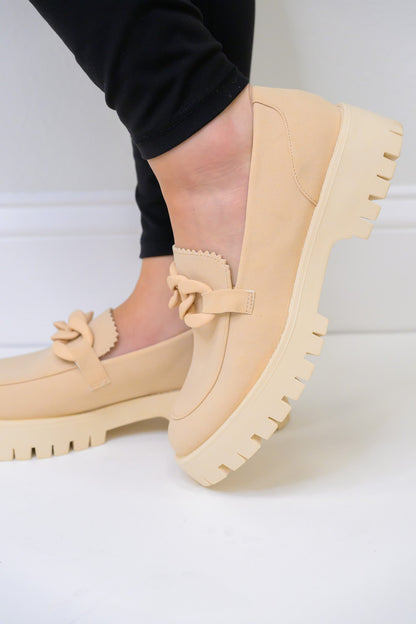Madison Chunky Platform Loafers - Beige