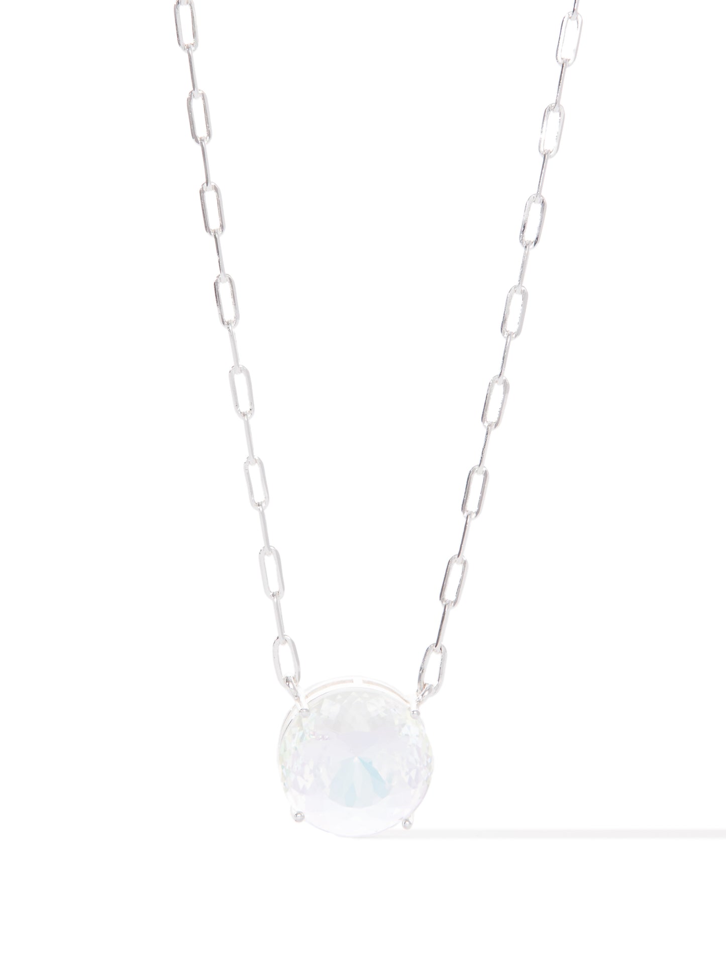 Madrid Necklace - Liquid Metallic Pearl White Snow Glow