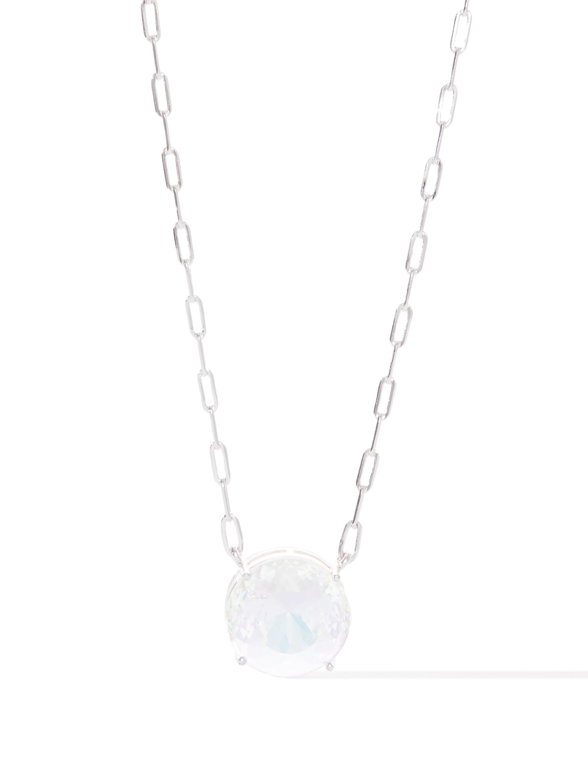 Madrid Necklace - Liquid Metallic Pearl White Snow Glow