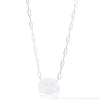 Madrid Necklace - Liquid Metallic Pearl White Snow Glow
